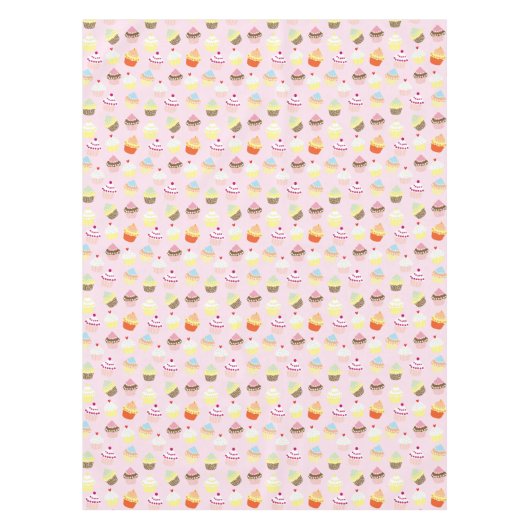KUPCAKES PINK PATTERN PARTY TABLECLOTH TISCHDECKE (Vorderseite)