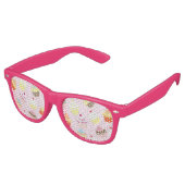 KUPCAKES PINK PATTERN PARTYBRILLE (Schrägansicht)