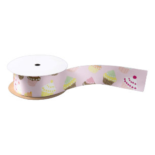 KUPCAKES PINK PATTERN SATINBAND