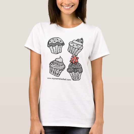 Kupcakes sind kleine Kuchen mit gutem Karma T-Shirt (Vorderseite)