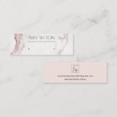 KUPER BLUSH PINK MARBLE STUD EARRING DISPLAY LOGO MINI VISITENKARTE (Vorne/Hinten)