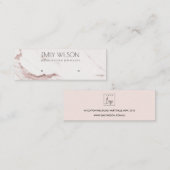 KUPER BLUSH PINK MARBLE STUD EARRING DISPLAY LOGO MINI VISITENKARTE (Vorne/Hinten)