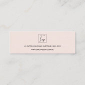 KUPER BLUSH PINK MARBLE STUD EARRING DISPLAY LOGO MINI VISITENKARTE (Rückseite)