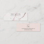 KUPER BLUSH PINK MARBLE STUD EARRING DISPLAY LOGO MINI VISITENKARTE (Vorne/Hinten)
