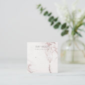 KUPER BLUSH PINK MARBLE STUD EARRING DISPLAY LOGO QUADRATISCHE VISITENKARTE (Stehend Vorderseite)