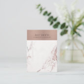 KUPER BLUSH PINK MARBLE TEXTURE NECKLACE DISPLAY VISITENKARTE (Stehend Vorderseite)