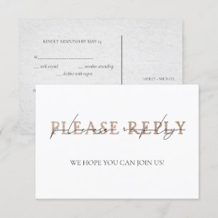 KUPER TYPOGRAPHY Hand Letter Wedding RSVP Einladung