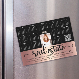 Kupfer-2027-Kalender-Immobilien-QR-Code-Magnet Magnetkarte