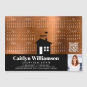 Kupfer-2027-Kalender-Makler-Foto-QR-Code-Magnet Magnetkarte (Vorderseite)