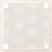 Kupfer 3-D Schneeflocken, benutzerdefinierbarer Hi Glasuntersetzer (Rückseite)