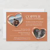 Kupfer 7. Hochzeitstag Party Einladung (Rückseite)