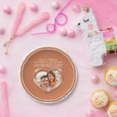 Kupfer 7. Jubiläum Foto Pappteller (Party)