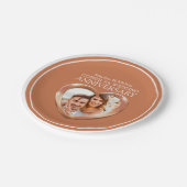 Kupfer 7. Jubiläum Foto Pappteller (Schrägansicht)