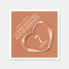 Kupfer 7th Wedding Jubiläum Servietten