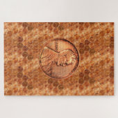 Kupfer Abraham Lincoln penny, ein Cent Kupfer Puzzle (Horizontal)