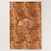 Kupfer Abraham Lincoln penny, ein Cent Kupfer Puzzle (Vertikal)