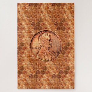 Kupfer Abraham Lincoln penny, ein Cent Kupfer Puzzle