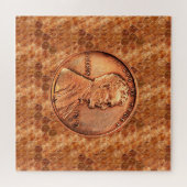 Kupfer Abraham Lincoln penny, ein Cent Kupfer Puzzle (Horizontal)