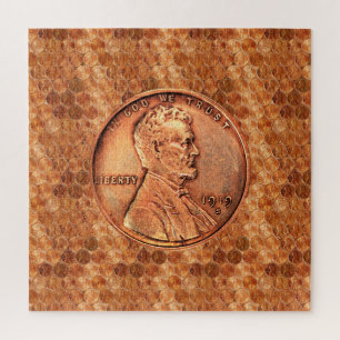 Kupfer Abraham Lincoln penny, ein Cent Kupfer Puzzle
