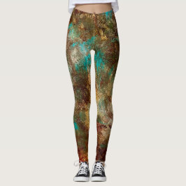Kupfer Abstrakte Leggings