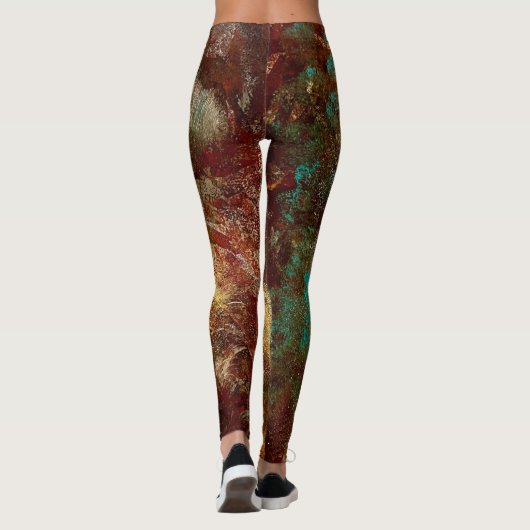 Kupfer Abstrakte Leggings (Rückseite)