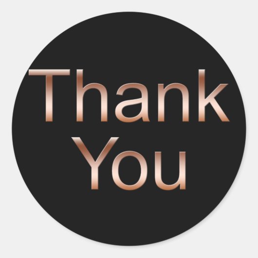 Kupfer auf BlackDankeschön an Stickers (Vorderseite)