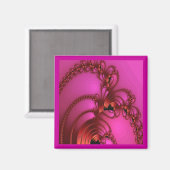 Kupfer auf rosa magnet (Vorderseite/Rückseite)