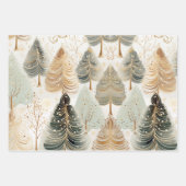 Kupfer-Bäume in einem Waldmuster Geschenkpapier Set (Vorderseite 3)