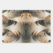 Kupfer-Bäume in einem Waldmuster Geschenkpapier Set (Vorderseite)