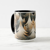 Kupfer-Bäume in einem Waldmuster Tasse (Vorderseite Links)