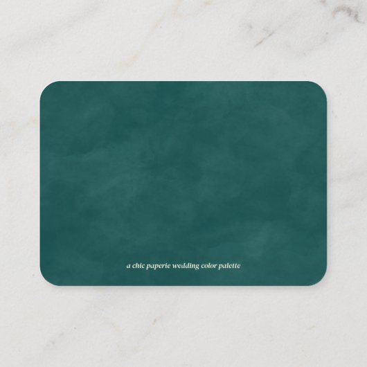 Kupfer, Beige und Aquamarine Farbpalette für die H Begleitkarte (Rückseite)