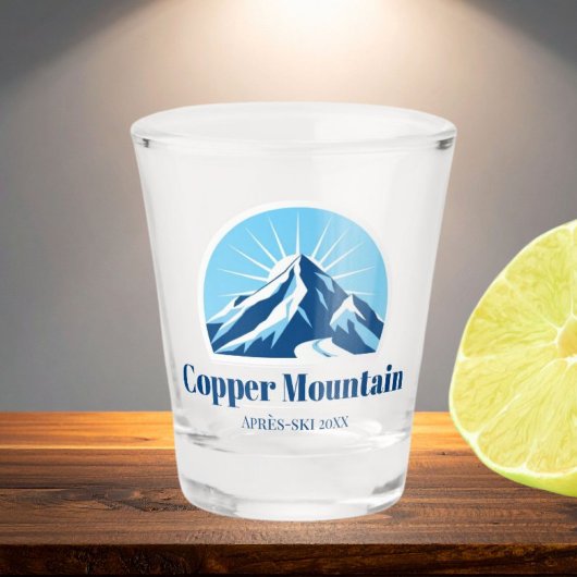 Kupfer Berg Colorado Après Ski Shot glass Schnapsglas