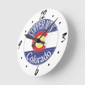 Kupfer-Berg Colorado-Umrandungsmauer Runde Wanduhr (Winkel)