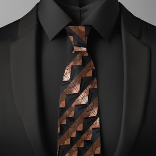 Kupfer Black Mountain Range Pattern Necktie Krawatte