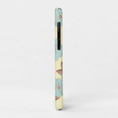 Kupfer Blassblüte Aquamarine Blüte auf Pastellgelb Case-Mate iPhone Hülle (Hinten/Links)