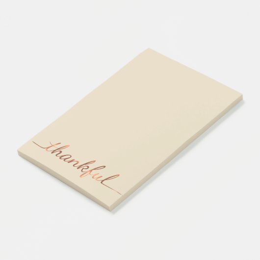 Kupfer-Blick dankbarer Skriptentwurf Post-it Klebezettel (angewinkelt)