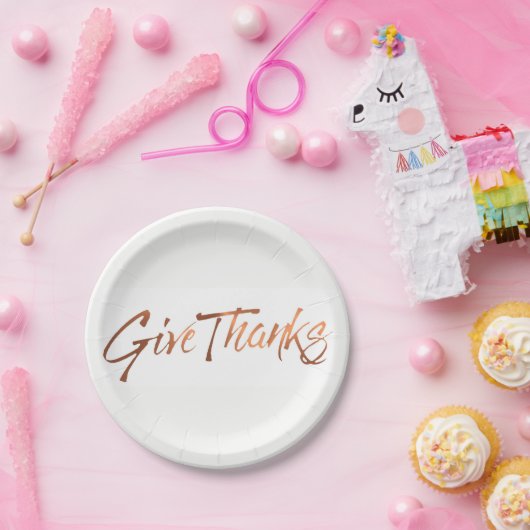 Kupfer-Blick geben Dankskript Erntedankentwurf Pappteller (Party)