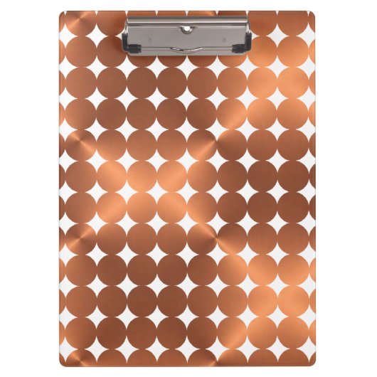 Kupfer-Blick moderner Punktentwurf Klemmbrett (Vorderseite)