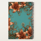 Kupfer-Blume im Türkis-Journal mit Jesus Notizblock (Rückseite)