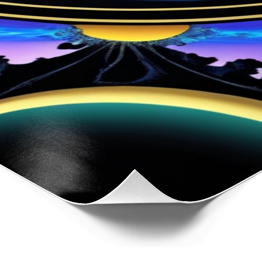 Kupfer-Blume Poster (Ecke)