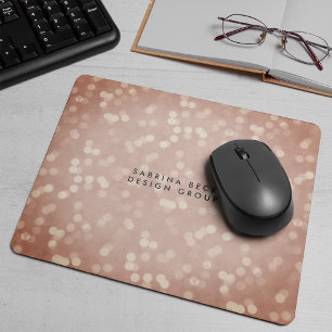 Kupfer Bokeh Lights   PERSONALISIERT Mousepad