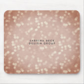 Kupfer Bokeh Lights | PERSONALISIERT Mousepad (Vorne)