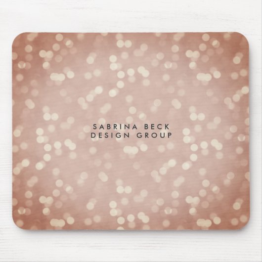 Kupfer Bokeh Lights | PERSONALISIERT Mousepad (Vorne)