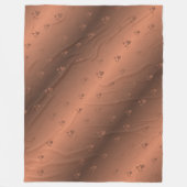 kupfer, braun, Weihnachten, Herz, Weihnachten, glä Fleecedecke (Vorderseite)