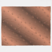 kupfer, braun, Weihnachten, Herz, Weihnachten, glä Fleecedecke (Vorderseite (Horizontal))