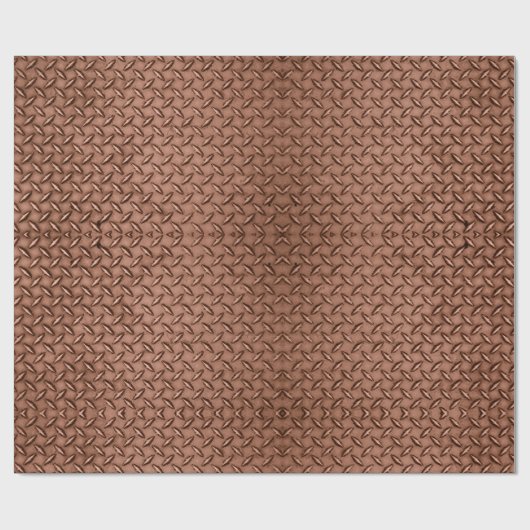 Kupfer-Braune Diamantplatte Geschenkpapier (Flach)
