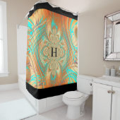 Kupfer Bronze Abstrakte Muster Duschvorhang (Beispiel)