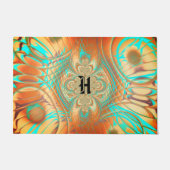 Kupfer Bronze Abstrakte Mustermatte Fußmatte (Vorderseite)