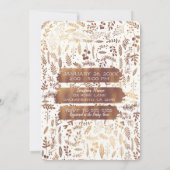 Kupfer Bronze Gold Foil Modernes Baby Dusche Foto Einladung (Rückseite)