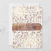 Kupfer Bronze Gold Foil Modernes Save the Date Fot Einladung (Rückseite)